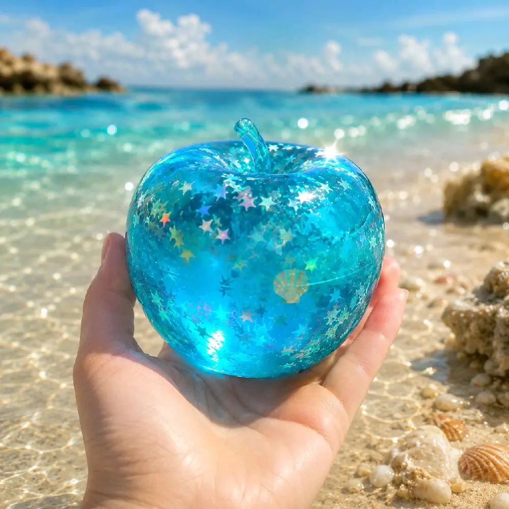 Rare Collectible Crystal Shell Apple Slow-Rising Squishy - Anxiety Relief Product, Decompression Squeeze Sensory Stress Reliever, Hand Fidget Stress Relief Gadget for Adults & Kids