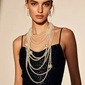 Fashion exaggerated multi-layer   set, long sweater jewelry shirt skirt chain Necklace Large premium