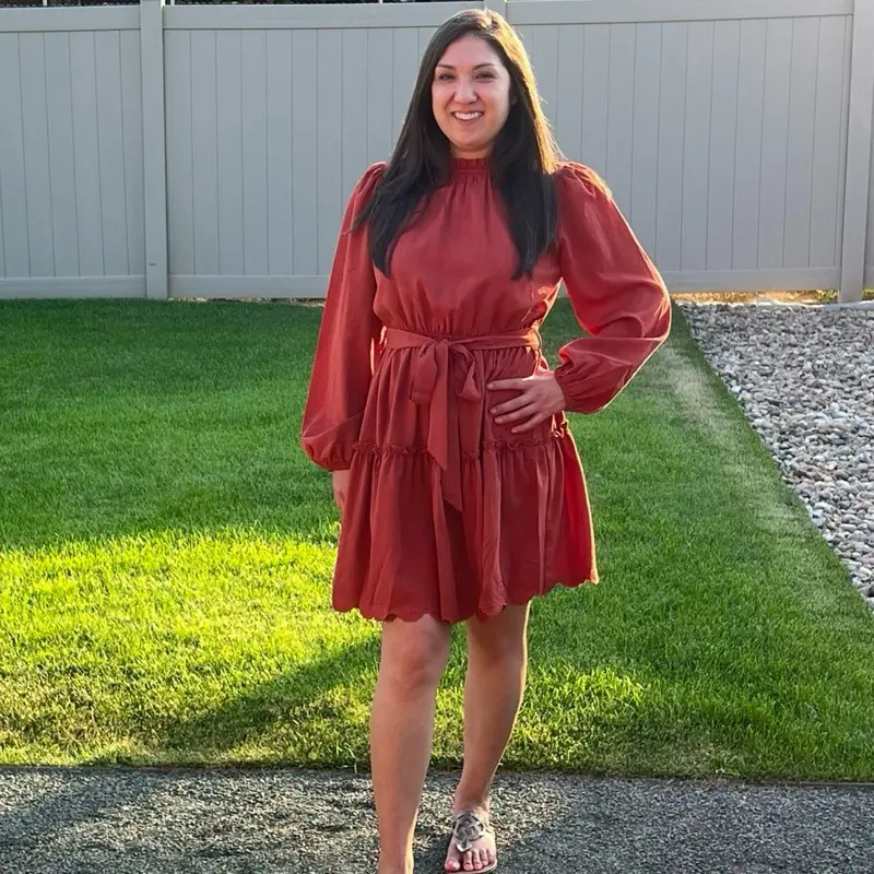 Oddi Embroidered Hemline Tiered Dress