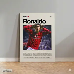 CR7 Legendary No.7 Football Star – Red Devil Era Poster, Iconic Athlete Wall Art Print