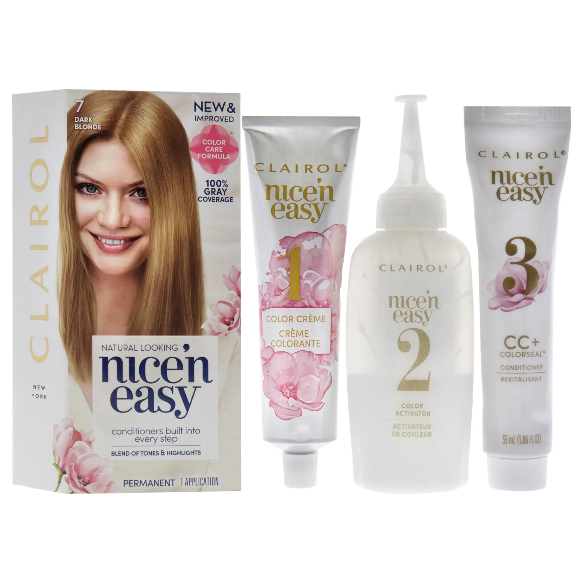 Clairol Women's Nice 'n Easy Permanent Hair Dye - 7 Dark Blonde, 1 Application Hair Color
