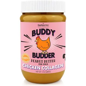 Bark Bistro Chicken Collagen Buddy Budder — 100% Natural Dog Peanut Butter, 17 oz