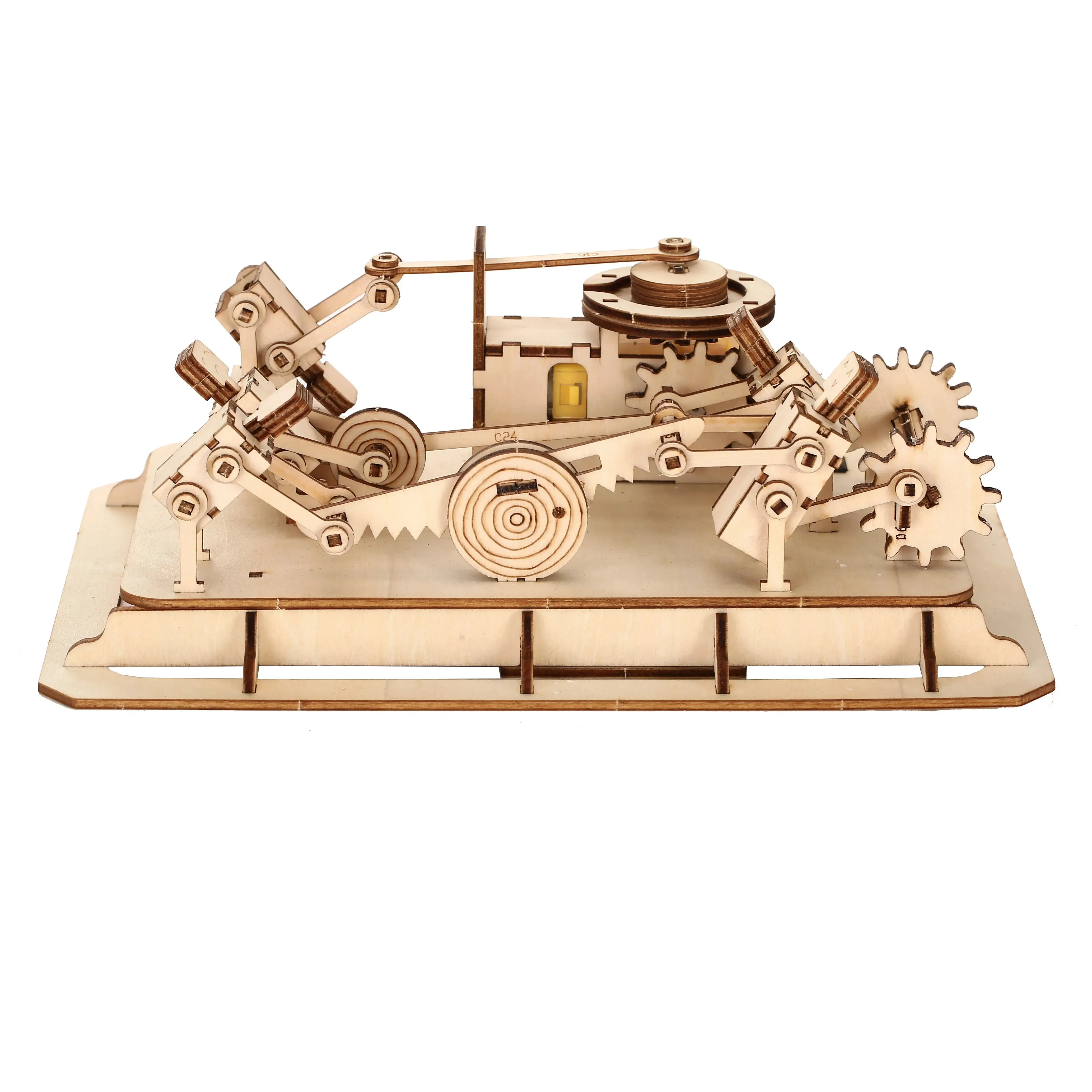 DIY 3D Wooden Mechanical Grinder Puzzle Model – Creative Assembly Kit for Kids and Adults, Fun Building Toy, Unique Birthday Gift, Puzzle