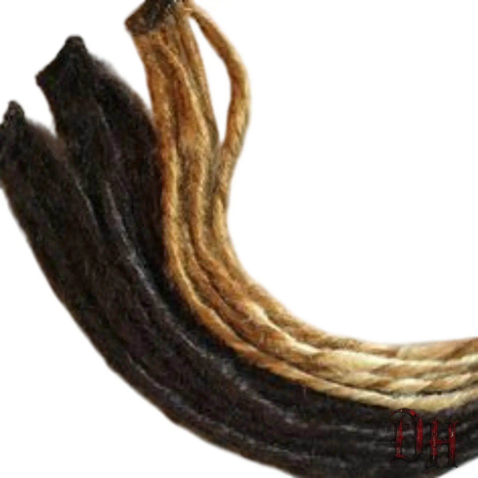 15 Clip in Dreads Dreadlocks Hair Extensions Brown Blonde