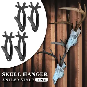 4PCS Deer antler shaped wall mounted hook Bracket,Creative wall hanging storage hook,decoration storage rack for home living room bedroom