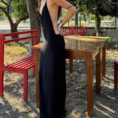 Women's Sexy Backless Cut Out Design Sleeveless Dress, Casual Summer Party Dresses, Elegant Women's Clothing for Daily Wear & Special Occasions, Elegant Cocktail Dress