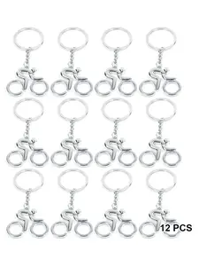 12 Piece Energy Cycling Keychain Set, Men's Luxury Lucky Key Ring, Active Bicycle Keychain, Bike Race Souvenir Gift