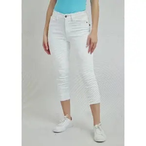 Judy Blue White Cuff Capri