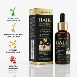 Professional Men's Hair & Beard Growth Serum 60ml | Strengthening, Moisturizing & Nourishing Grooming Essential | Salon-Grade Results for Thicker, Fuller Hair & Beard