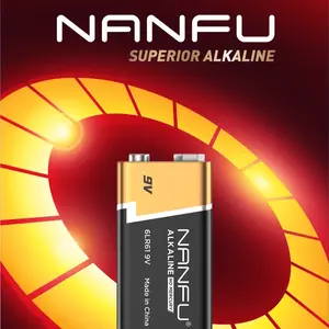 10x 9V1 Nanfu 9V Alkaline Batteries for Alarm