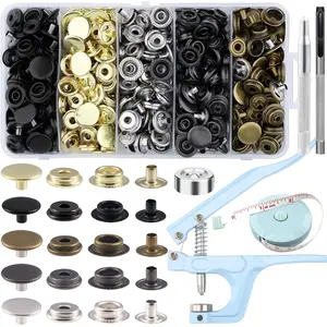 508 count Heavy Duty Snap Fastener Tool, Canvas Snap Kit, Stainless Steel Snaps,5/8 inche Snap Fastener Kit, Snap Button Kit for Boat Cover, Repairing Boat Covers, Canvas, Sewing Tarps, Bag,Jeans,Clothes