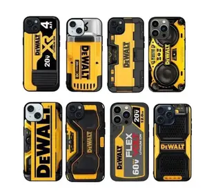 Custom DEWALT Tough Phone Case for iPhone 11-16 - Durable Protection Cover with Glossy Finish, Shock-Absorbing Rubber Liner, UV Protection, No Warranty