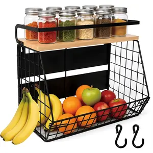 Strong Magnetic Shelf for Fridge with Lid Top Large Capacity Magnetic Spice Rack for Refrigerator, Kitchen Counter & Cabinets Heavy-Duty Magnets, Space-Saving Kitchen Organiser for Spices, Jars & Condiments