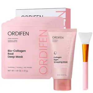 ORDIFEN Collagen Mask Set | Bio-Collagen Real Deep Mask & Collagen Night Wrapping Mask Hydrating Intensive collagen face masks dark spot treatment hyaluronic acid beef tallow skin moisturizer peachy__skin makeup bundle box