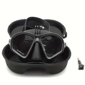 JUNHAIINS Free Diving Goggles Low Volume Fishing Hunting Diving Goggles Camera Holder Silicone Snorkeling Goggles Snorkeling Equipment