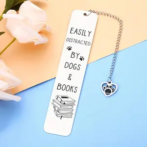 Stainless Steel Bookmark, 1 Count Dog Themed Bookmark, Book Mark for Dog Lovers, Birthday Gift