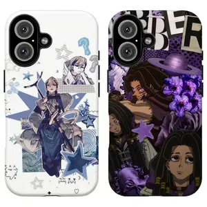 FL-Gach1akuta Wasteland Anime Collage  Phone Case,Dark Purple Grunge Otaku Shockproof Phone Case For iPhone 11 12 13 14 15 16 17 Air Pro Max for Samsung S26 S25 S24 S23 S22 S21 Case,Gift for fans