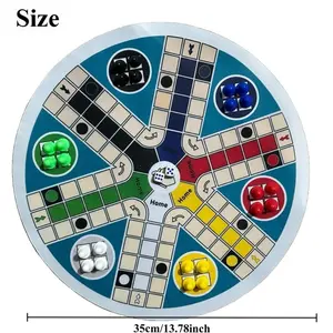 Portable Flight Chess Game, Jackaroo Non-Electric Chess with Mouse Pad, Ideal for Family Outdoor Games, Party Activities, Christmas Gift
