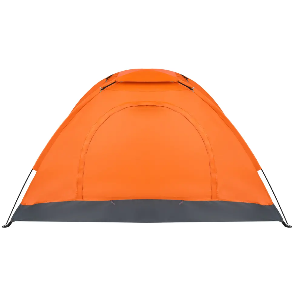 1 Person Waterproof Camping Dome Tent with Double Layer Door, Lightweight Backpacking Tent for Solo Hiking, Quick Setup Outdoor Shelter with Carry Bag, Orange