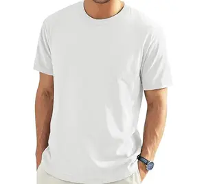 EKLENTSON Men's Cotton Crewneck T-Shirts Short Sleeve Plain Tee Moisture Wicking Casual Tshirts Solid Color