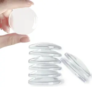 8 PCS Transparent 1.57" Self-Adhesive Wall Door Handle Stoppers – Rubber Bumpers, Protect Walls & Furniture, Reduce Noise.