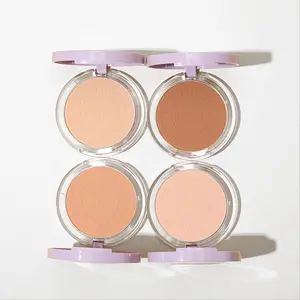 Long Lasting Pressed Powder with Puff & Mirror, 1 Count Oil Control Makeup Setting Powder, Smooths Skin & Completes Makeup, Suitable for Women and Girls