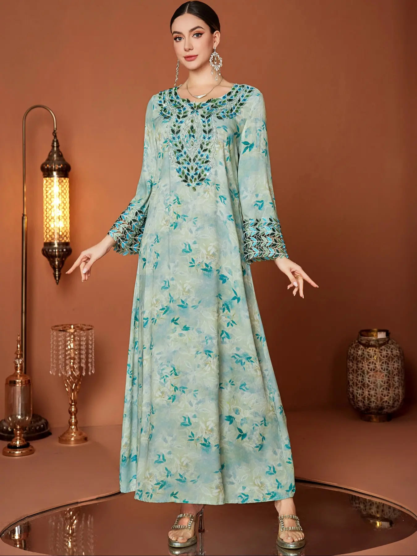 open lace back dress Mint Green Beach Dress main image 1