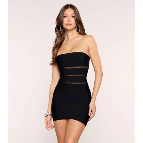 No Room For Maybe Bandage Mini Dress