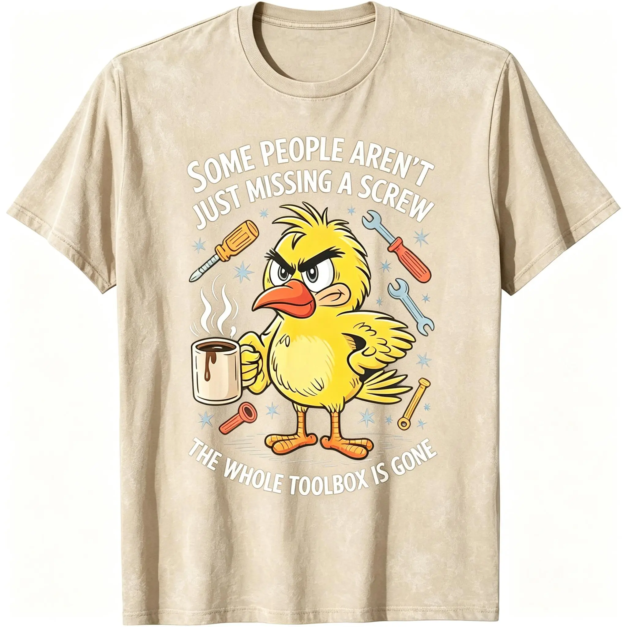 Washed T-shirt-Apricot