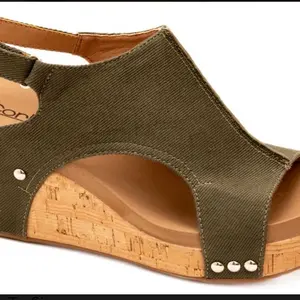 Corkys Khaki Canvas Wedge Limited Release