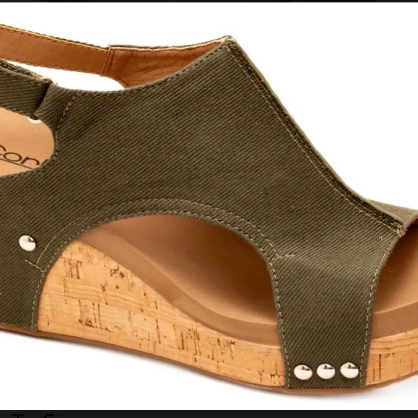 Corkys Khaki Canvas Wedge Limited Release