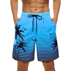 Mens Swim Trunks 9 Inch Quick Dry Board Shorts Mens Bathing Suit Beach Swimwear Mesh Lining with Zipper Pock