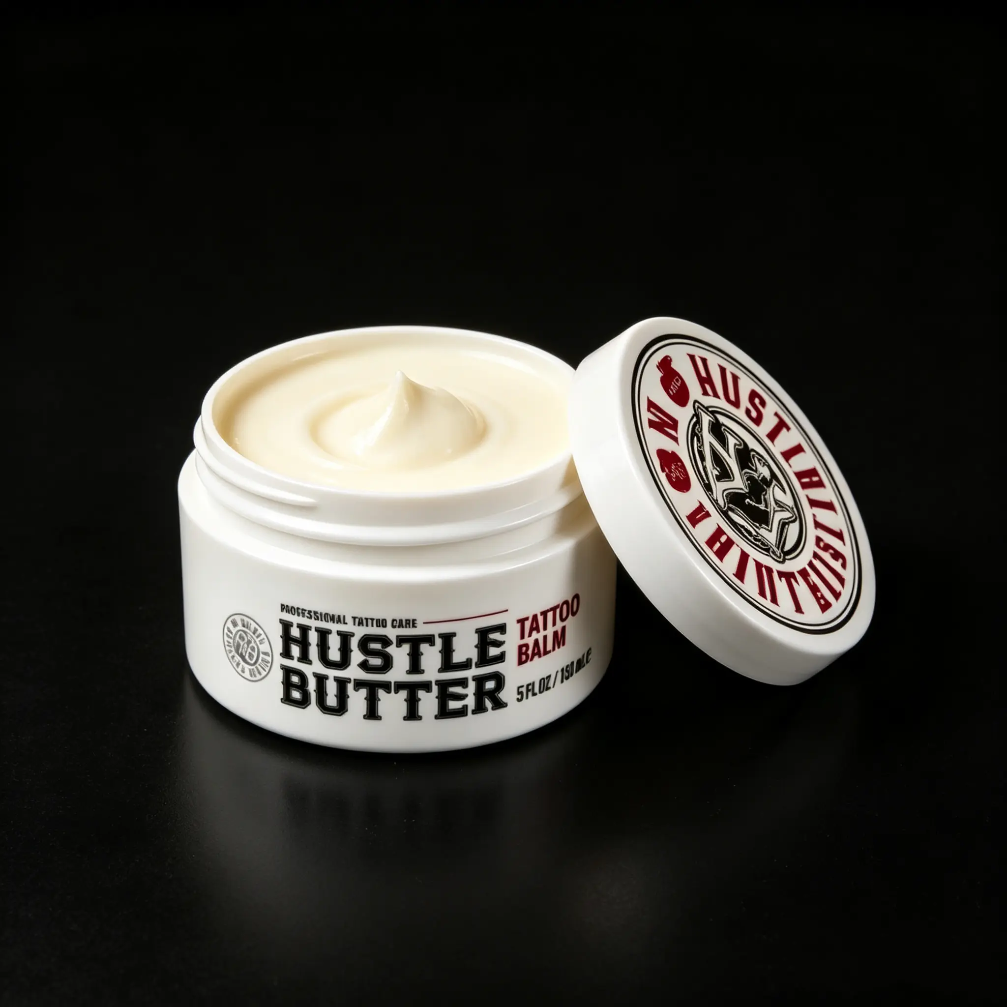 Hustle Butter 5oz Tattoo Aftercare Balm - Soothing Cream for Fresh Ink & New Tattoos. Helps Soothe Itchiness, Reduce Scabbing & Support Recovery. Non-Greasy Daily Care for Sensitive Skin.