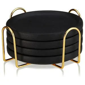 Viski Earthenware Coasters with Stand