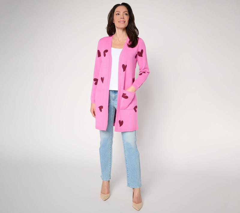 Mally Roncal Novelty Long Sleeve Cardigan