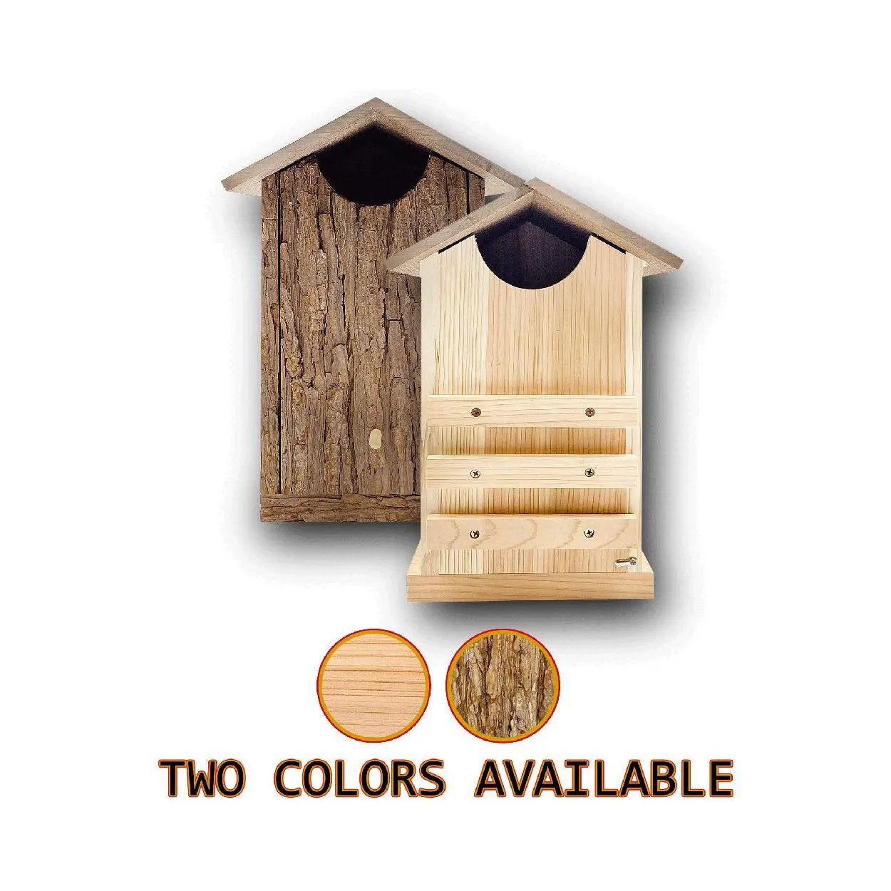 OuterTrails Cedar Owl House - 100% Japanese Cedar Hand-Made with Easy Open Door & Safety Latch for Small Owls & Birds 7.5" x 8.25" x 13.75"