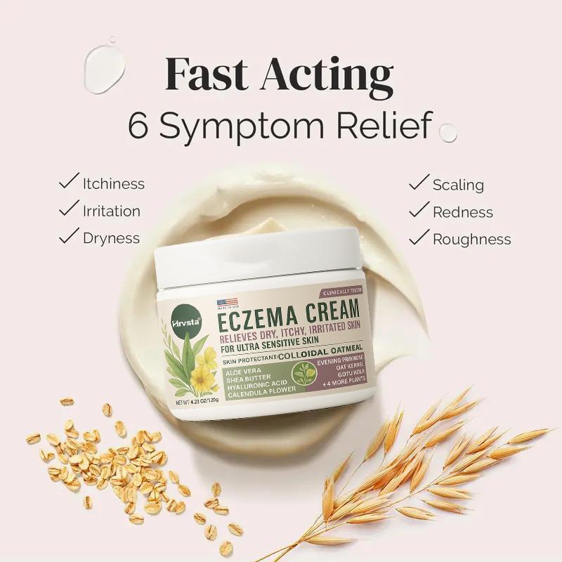 5-in-1 Eczema Cream for Babies, Kids & Adults | Colloidal Oatmeal Lotion for Dry, Itchy Skin | Intensive Face & Body Moisturizer | Clinically Tested for Sensitive, Irritated Skin