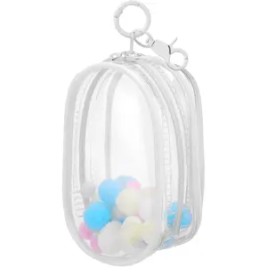 Clear Figure Display Bag with Keychain for Sonny , Blind Box Display Case, Great Carrying Case Gift for Mini Figure/Character Collectors