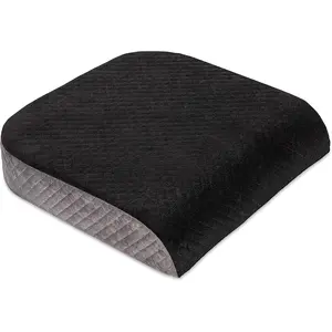 Large  Cushion, Stylish Plush Velvet Cover, X-Large Memory Foam for Office Chair, Floor Pillow, Cushion Back Pain Coccyx Pain Relief, Carry Handle ( Large)