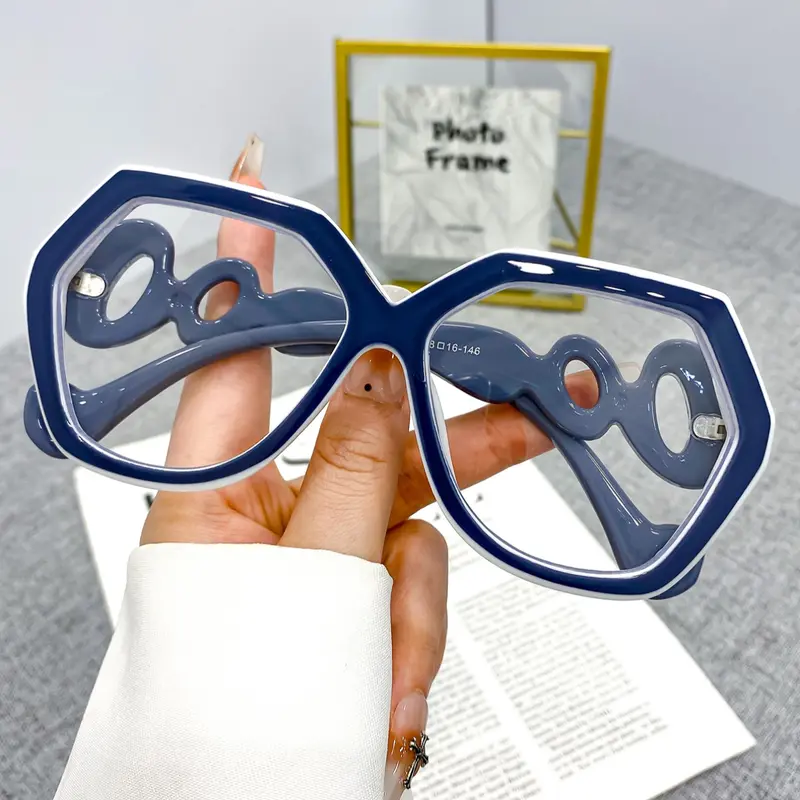 New Large Frame Fashion Flat Mirror Glasses, Unisex Suitable for Photography and Daily Wear, Stylish Decorative Eyewear for Men and Women, High Quality Eyeglasses, Trendy Casual Glasses, Fashion Frames, Trendy Frames, Fashion Accessory Eyewear