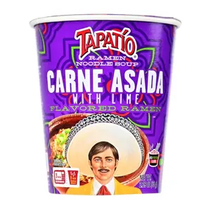 Tapatio Carne Asada with Lime Flavored Ramen Noodle Soup 2.29oz Instant Food Product by Aces Foods