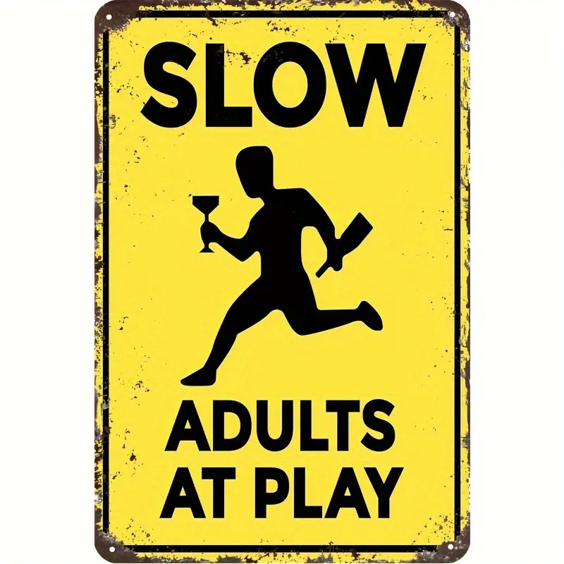 [Adults at Play Aluminium Sign] 1pc 8x12 in Wall Decor Plaque for Home Bar, Game Room