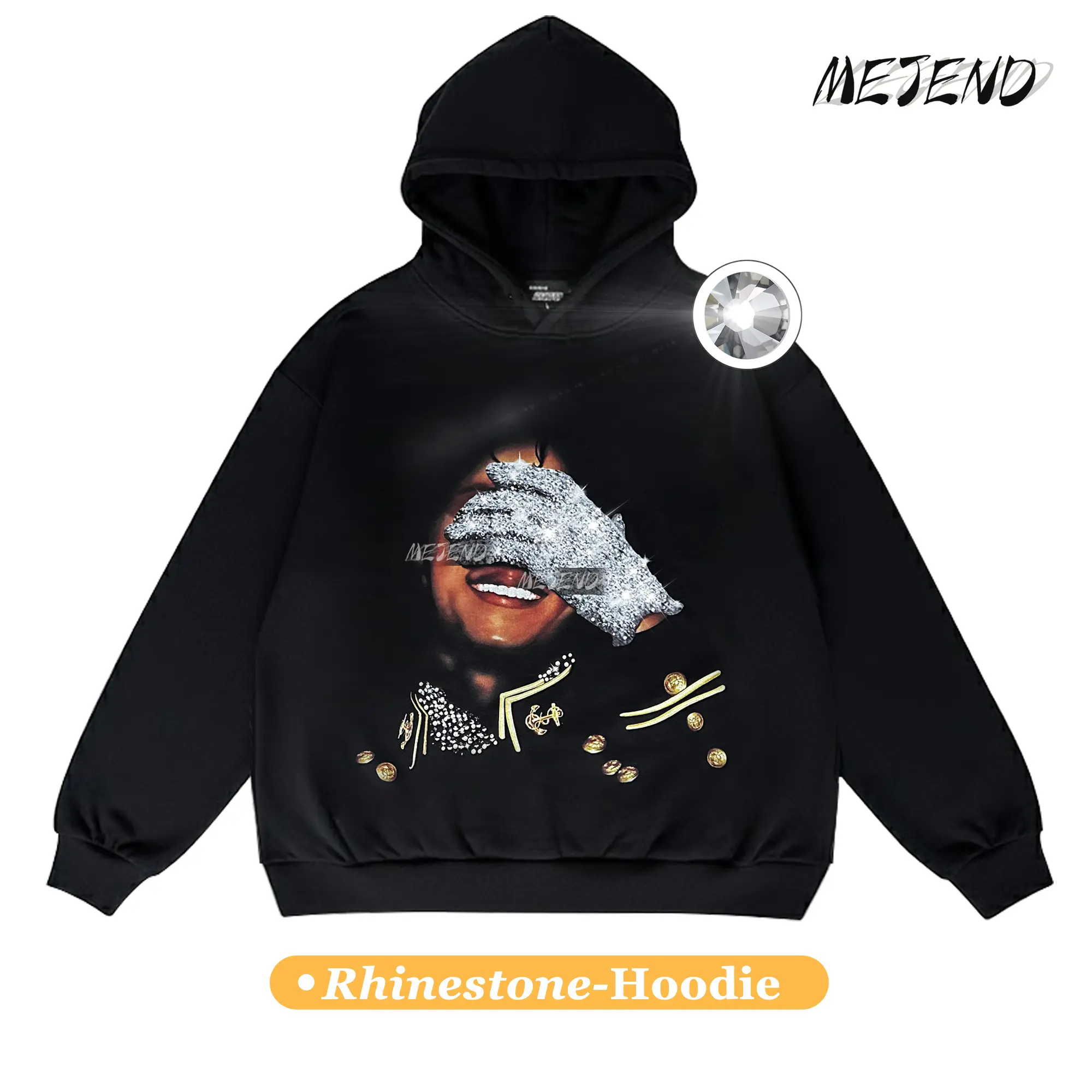 Rhinestone-Hoodie