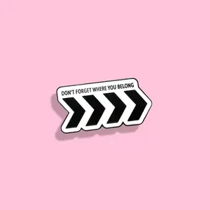 "Don't Forget Where You Belong" One Direction (Liam's Tattoo) Enamel Pin
