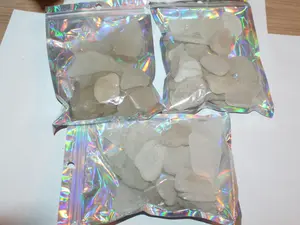 Ocean Tumbled Sea Glass from Monterey Bay Large, Grade A & B, White, 20-25 Peices