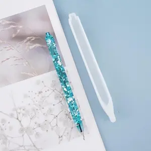 Crystal Epoxy Resin Pen Silicone Mold Ballpoint Pen Casting Silicone Mould DIY Crafts Jewelry Making Tools Art Supplies Back To School Supplies