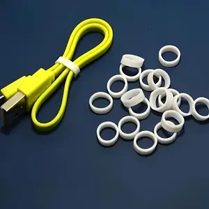 20pcs set Silicone Tie Straps High Elastic Rubber Bands for Wire Data Line Organization Home Office School Storage Solutions