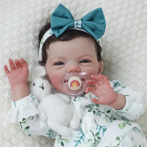 [WOOROY] Reborn Baby Doll - Excellent Gift for Birthday Christmas Gift and New Year, 18 In Lifelike Realistic Baby Doll Soft Vinyl Limbs & Head with a Soft Cloth Body Doll for Kids Age 3+