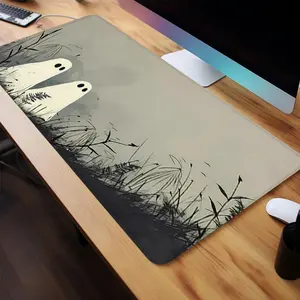 Cute Ghost Design Extended Mouse Pad, 1 Count Rectangle Large Gaming Mouse Pad, Non-slip Personalized Mouse Pad for Home Office Desk, Desk Accessories