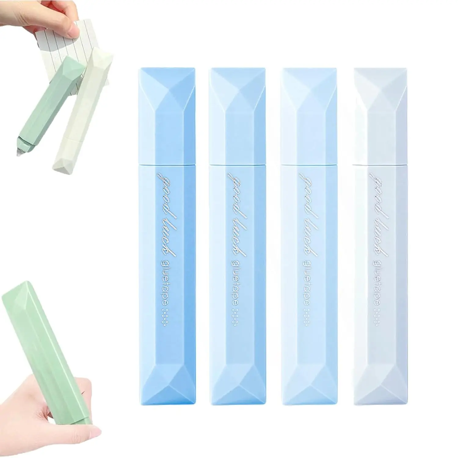 Double Sided Sticky Roller Type Craft Tape Roller with Ergonomic Dispenser, Compact Lightweight, Quick Bond, Clean Removal, Smooth Strips for Gift Wrapping, Crafting, Office Stationery Supplies (For Adults)
